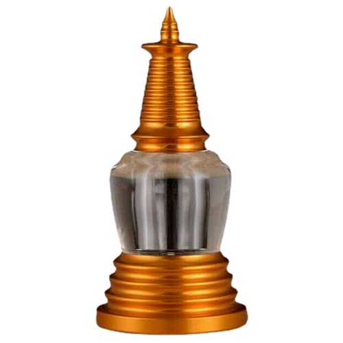 XIALON Bouddhiste en alliage de 8,5 cm - Stupa - Relics - Temple - Sanctuaire de culte - Dagoba Tantra Cover