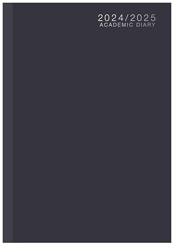 Shineone Agenda scolaire semainier A5 2024-2025 avec couverture rigide et couverture rigide pour planificateur scolaire, planificateur de mi-année, école, collège, bureau de l'enseignant (bleu marine