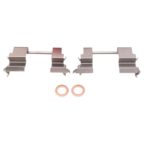 Image of TRQ Performance Front Brake Caliper Set Painted Red Brackets Compatible with 2004-2008 Chevrolet Colorado 2004-2008 GMC Canyon 2006 Isuzu i-280 i-350 2007-2008 i-290 i-370