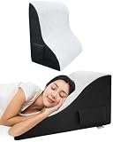 Cozymaker 三角枕 三角クッション 腰枕 低反発 背もたれ ベッドの上 ランバーサポート 傾斜枕 就寝用 読書用 足上げ クッション テレビ枕 抗菌防臭生地 カバー洗える 年寄りプレゼント (12 インチ)