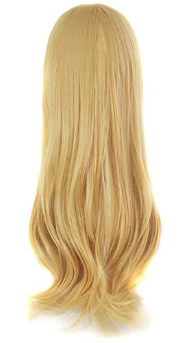 Image of Wynk Mavens long blonde hair wig for women n girls center partition for beautiful look