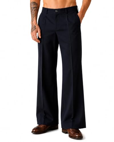 Image of Amazon Brand - INKAST Men Relaxed Fit Korean Pant | Formal Trousers | Straight Fit | Easy Wash | Office Wear