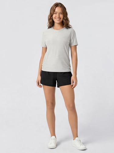 Image of ODODOS Women's Performance Cropped Tee Ultra Soft odSTRATUM Tech Short Sleeve Relaxed Top Crew Neck T-Shirts