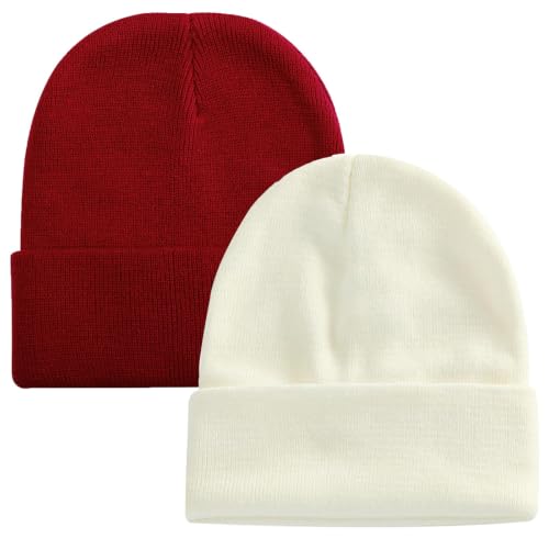 Image of ZOORON 1&2 Pack Beanie for Men Women Slouchy Beanie Hats Winter Knit Caps Soft Ski Hat Unisex