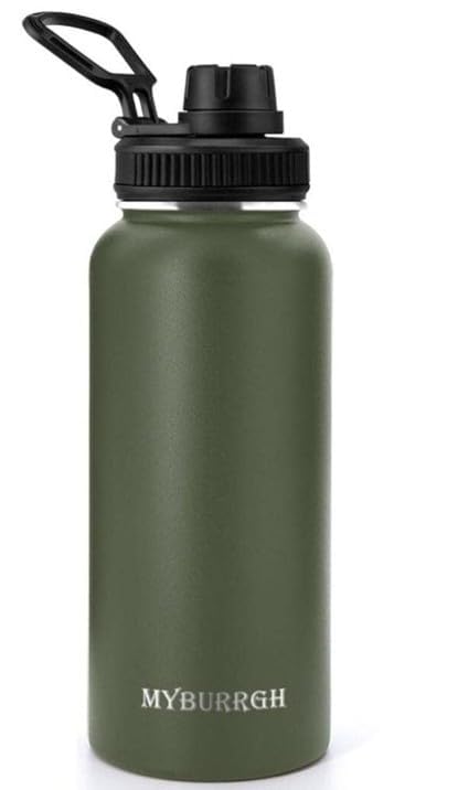 Image of Compatibale Stainless Steel 24 Hrs Hot and Cold Vacuum Insulated Flask, 1000 Green, Set of 1, Electro | Double Wall Flask | BPA Free | Office | School Travel - ISI Certified