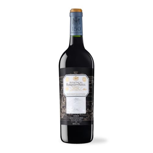 Marqués de Riscal - Vino tinto 150 Aniversario Denominación de Origen Calificada Rioja, Variedad principal Tempranillo, 32 meses en barrica francesa - Botella individual 750 ml