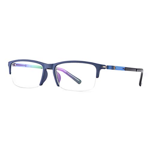 Okulary antyniebieskie i chroniące przed promieniowaniem UV dla mężczyzn, TR lekkie i inteligentne okulary półekranowe Progressive Multi-ogniskowa z zoomem (+ 1,00 + 3,00)