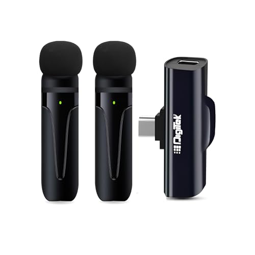 Digitek (DWM 003 Wireless Microphone with Receiver Set, 2 Mics + ...