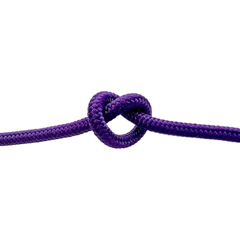 CBKnot Premium 1/4" Stiff Polyester Halter Cord Rope. Used by Elite Horse Trainers to Manufacture halters. Low Stretch, High Strength, USA Made. Variety of Colors. (Purple, 50 ft.) Cover