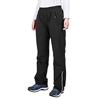 33,000ft Damen Regenhose wasserdichte Fahrrad Überziehhose Reflektierende Winddichte Leichte Outdoorhose zum Golf Wandern Angeln Schwarz 42 Kurz