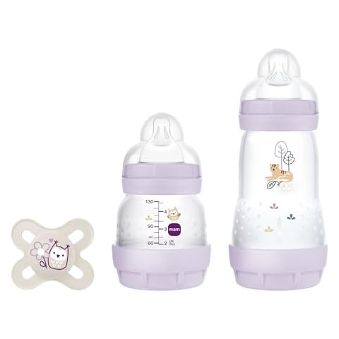 MAM Newborn Starter Set with Bottles and Pacifier Cover