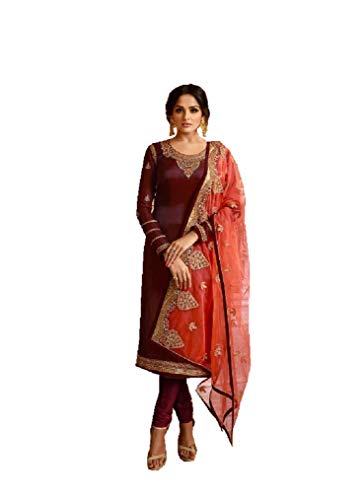 Image of Delisa Indian Pakistani traditional Ethnic Eid Party Plus Size salwar kameez suit ready to wear Dress For womens-2208