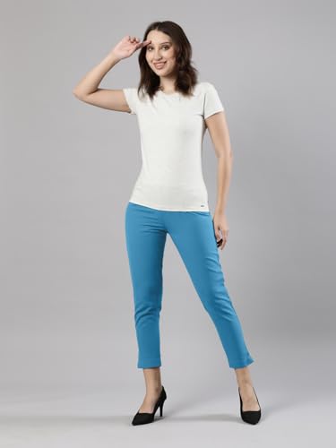 Image of Femmora Comfortable Fit Solid Straight Pant, Breathable Cotton Fabric with Side Zip Button Closure, for Women, Pack of 1