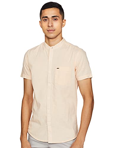 Image of Easybuy Men's Slim Shirt (AU21TW13MT Peach XL)