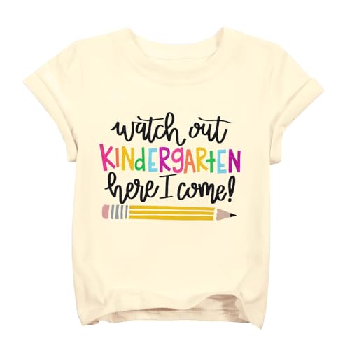 Image of Kindergarten Shirts for Girls Watch Out Kindergarten Here I Come Shirt Kids Back to School T Shirt Children School