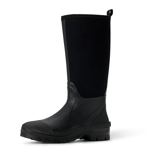 Amazon Essentials Mens Waterproof Neoprene Rubber Rain Boot Olive/Black 10