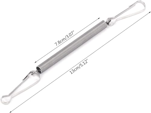 Image of Silver Replacement Springs with 2 Clips Stainless Steel 3.1 Inch Spring Fastening Water Drinking Bottle for Rabbit Hamster Water Bottle Spring Clip, Rabbit Pet Water Bottle Water Bottles
