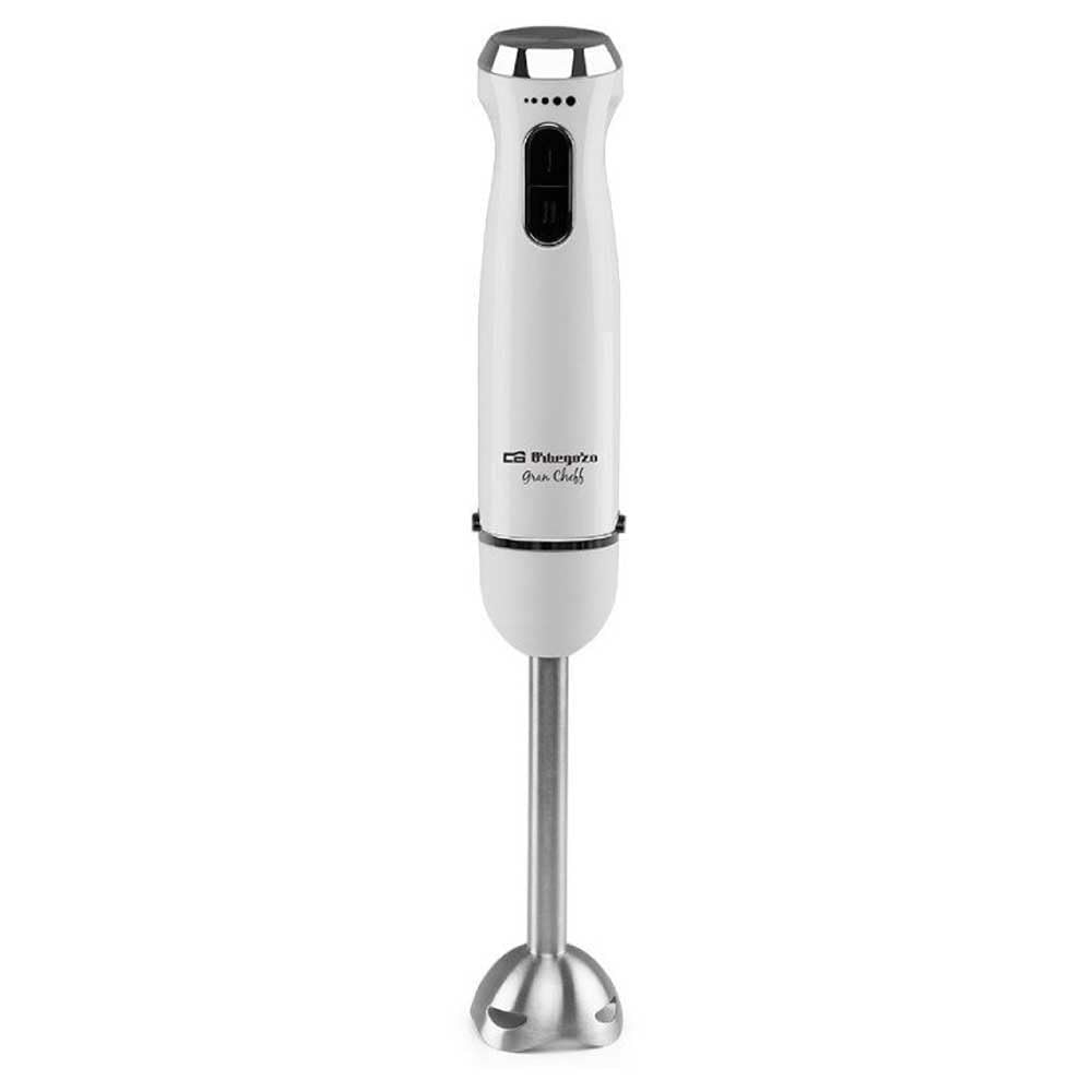 Orbegozo BT 2690 Blender ręczny, selektor prędkości, 2 przyciski, funkcja turbo, akcesoria, ramię ze stali nierdzewnej, bez BPA, 1000 W