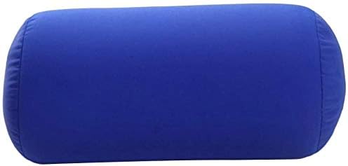 Uministyle Roll Cushion Micro Bead Travel Beanie Pillow Microbead Pillow Neck Bloster Lumbar Bolster Cushion (dark blue)