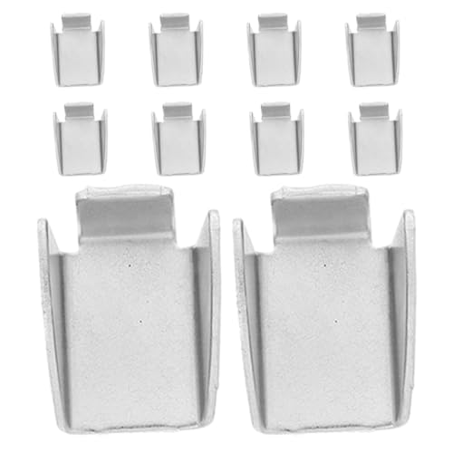 Lurrose 20 Clips Metálicos para Estantes de Gabinetes de Oficina, Soporte Triangular de Metal de 10 Mm, Compatible Madera y Tableros, Fijación Segura para Estanterías de Bricolaje