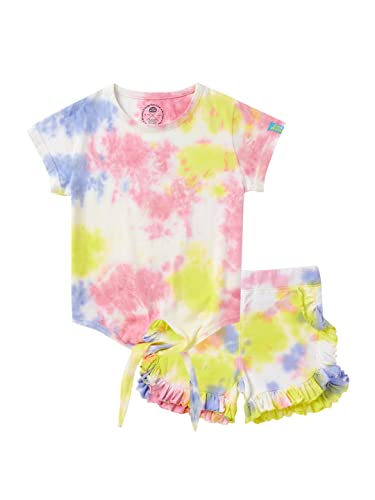 Image of Cub McPaws Cotton Regular Fit Girls Tie & Dye Sets| Tshirt & Shorts