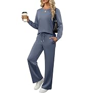 ANRABESS Women 2 Piece Set Long Sleeve Sweatsuit Sweatpants Tracksuit Sweat Casual Matching 2025 ...