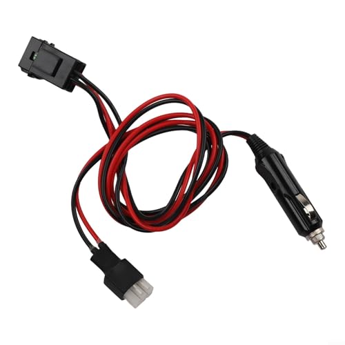 Shortwave 1 5m 30A fuse power cord compatible with For Yaesu FT857D FT897D IC725A radios, high purity copper and Bakelite socket for car charger use