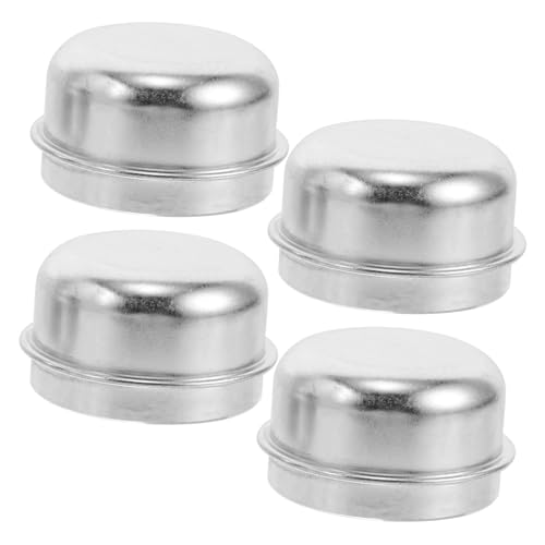 Cabilock 4pcs Boat Trailer Grease Caps Durable Metal Wheel Bearing Covers for Rvs Flatbeds Trailers Fit Easy Installation Protection Against Dirt and Grime