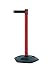 Tensabarrier 886-21-STD-NO-B9X-C Heavy Duty Outdoor Post with Red Tube, No Custom Black Webbing Standard Belt End, Standard 7.5