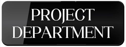 3x9 Inch Corporate Project Management Department Double Sided Self-Adhesive Acrylic Plaque, Office Private Team Workspace Wall Door Decor Label for Project Manager Administrative Room Marker