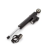 Materal: T6061-T6 Aluminium Motorrad CNC Lenkungsdämpfer Elektroroller Directional Stabilize Dämpfer/Fit for Kaabo Mantis Scooters Safety Control (Color : All Black)