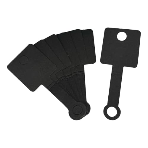 UUYYEO 100 Pcs Bracelet Display Cards Necklace Keychain Holder Cards Adhesive Jewelry Packaging Cards Jewelry Hanging Cards Blank Jewelry Card Holder Jewelry Display Cardboard Black