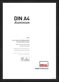 DEHA Design aluminium picture frame Boston, 21x29,7 cm (A4), Jet Black Matt
