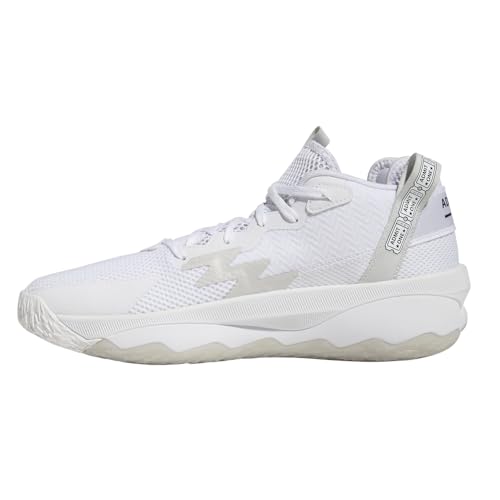 adidas Unisex Dame 8 Basketball Shoe, White/Black/Grey, 9.5 US Men – Ansicht 3