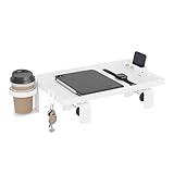 WOLTU Nachttisch zum Einhängen, Bettablage ans Bett, mit Kabelführung Getränkehalter Handyhalterung, für Hochbett Etagenbett, 47x25 cm, Weiß