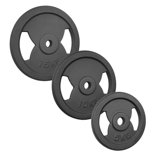 POWER-XTREME Hantelscheibe | Gewichtsscheibe | Gusseisen | 30/31 mm | mit...
