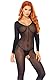 Leg Avenue 8297 - Durchscheinend Langärmliges Bodystocking