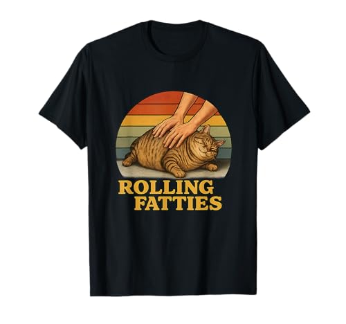 Cat Rolling Fatties Funny Cat T-Shirt