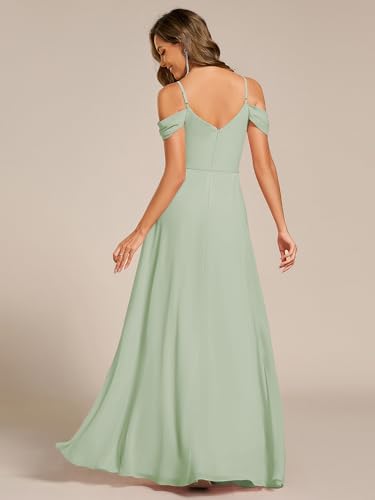 Image of Ever-Pretty Women's V Neck Pleated Sleeveless Chiffon Floor Length A Line Bridesmaid Dresses 02354