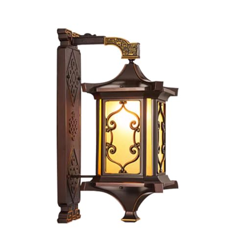 Luminaires de lanterne antique de style chinois E27 pour mur extérieur rétro étanche