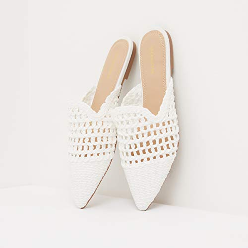 Image of shoexpress Womens Textured Pointed Toe Mules Mules