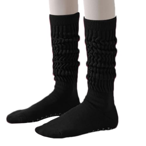 冬用ソックス - 滑り止めソックス |痩身 - 伸縮性のある圧縮機能を備えたアーム滑り止めハイ で、自宅やスタジオでのヨガ、ワークアウト、寒い季節の快適さを提供します。