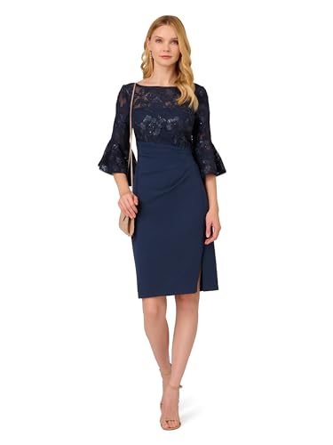 Adrianna Papell Women's Floral Lace Combo Dress4