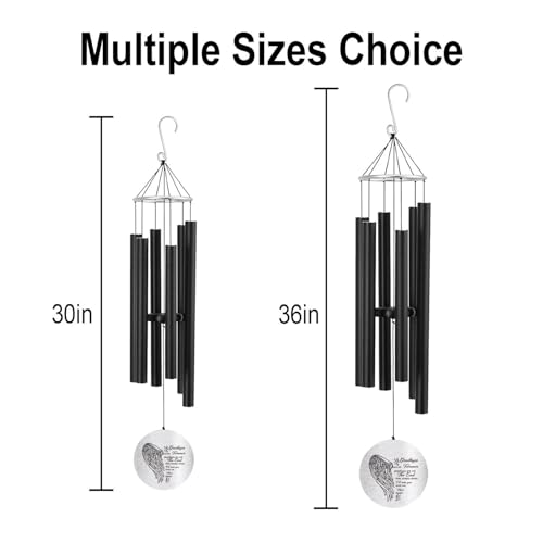 Image of ASTARIN Personalized 30 inch Bereavement Wind Chimes for Outside, Memorial Gift in Remembrance of a Loved One, Sympathy Gift for Loss of Mother Father Husband, Garden Patio Decor