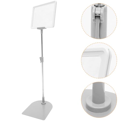 Porte-étiquettes multifonction blanc A5 Healvian avec socle robuste pour comptoirs