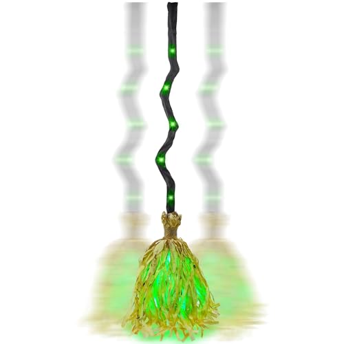 DR.DUDU 35 Animated Witches Broom Halloween Decor Magic Witch Broomstick