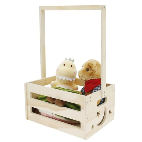 Cestas de almacenamiento de juguetes, cubo de madera, organizador de múltiples compartimentos que ahorra espacio, cesta elegante para lavandería, dormitorio, sala de juegos o uso en el aula, ideal