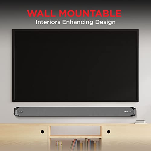 Image of boAt Aavante Bar 1200D Soundbar with Dolby Audio, 100W RMS Signature Sound, 2.1 Channel with Wired Subwoofer, Entertainment EQs, Multi-Connectivity & Master Remote Control(Black)