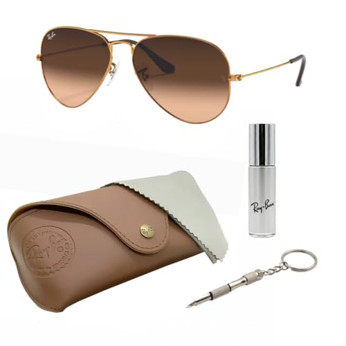 Image of Ray-Ban RB3025 AVIATOR GRADIENT Sunglasses with Official Eyewear Kit
