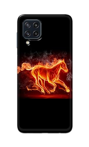 Image of PRINTFIDAA Printed Hard Back Cover Case for Samsung Galaxy M32 4G | Samsung Galaxy M32 Prime Edition Back Cover (Fiery Horse) -112